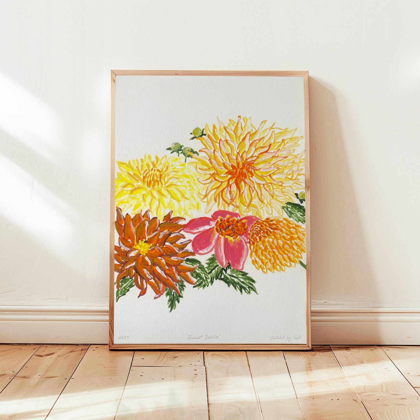 'Sunset Dahlia' Fine Art Print